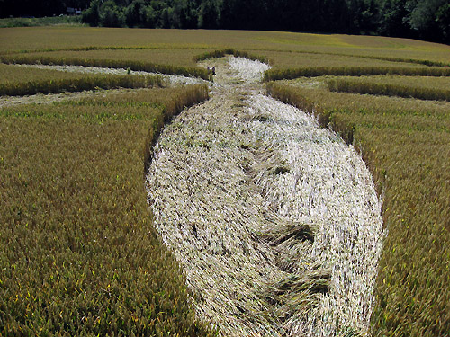 Buckland, Oxfordshire crop circle, aerial photo 5