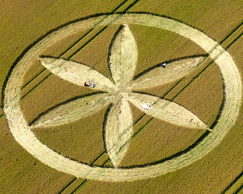 Buckland, Oxfordshire crop circle, aerial photo 4
