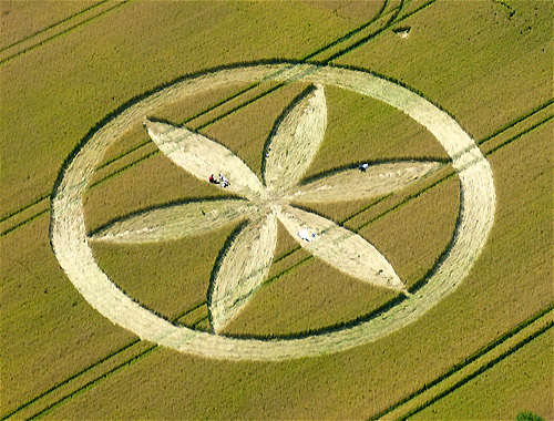 Buckland, Oxfordshire crop circle, aerial photo 3