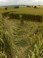 Charlbury Hill, Oxfordshire crop circle, aerial photo 16