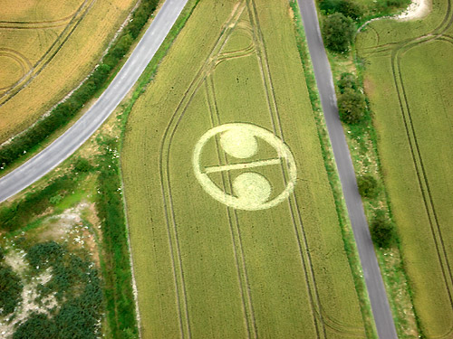 Chiseldon, Wiltshire crop circle, aerial photo 2