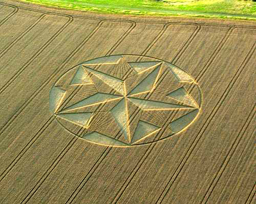 Etchilhampton Hill (3), Wiltshire crop circle, aerial photo 2
