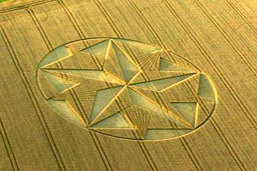 Etchilhampton Hill (3), Wiltshire crop circle, aerial photo 4