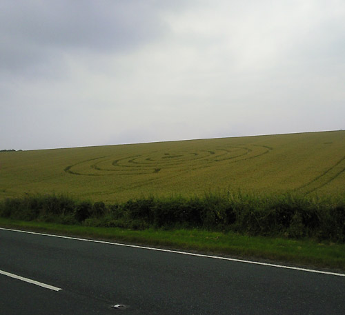 High Kingthorpe, Yorkshire crop circle, aerial photo 2