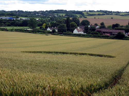 Callow Hill, Buckinghamshire crop circle, aerial photo 3