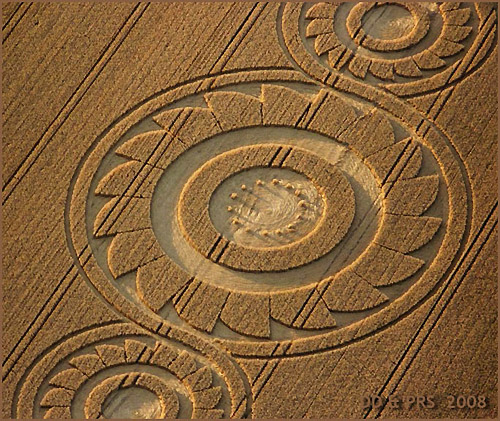 Watchfield Wind Farm, Oxfordshire crop circle, aerial photo 13