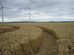 Watchfield Wind Farm, Oxfordshire crop circle, aerial photo 52