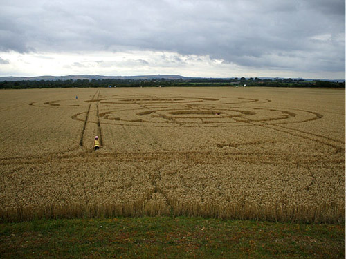 Watchfield Wind Farm, Oxfordshire crop circle, aerial photo 23