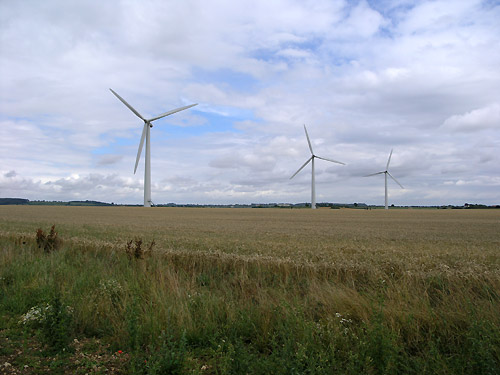 Watchfield Wind Farm, Oxfordshire crop circle, aerial photo 8
