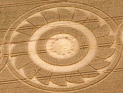 Watchfield Wind Farm, Oxfordshire crop circle, aerial photo 5