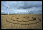 Watchfield Wind Farm, Oxfordshire crop circle, aerial photo 20
