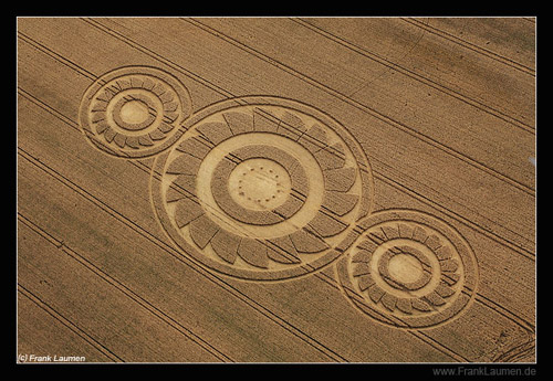 Watchfield Wind Farm, Oxfordshire crop circle, aerial photo 17