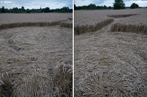 West End Road, Wiltshire crop circle, aerial photo 8