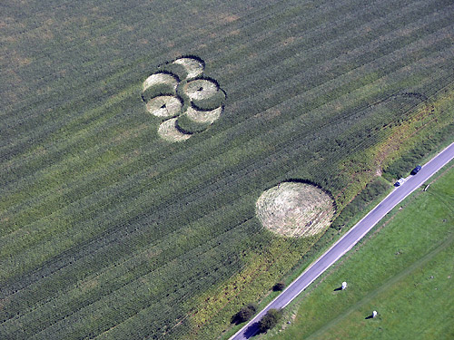 Avenue Stone Avenue (2), Wiltshire crop circle, aerial photo 2