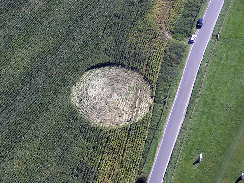 Avenue Stone Avenue (2), Wiltshire crop circle, aerial photo 3
