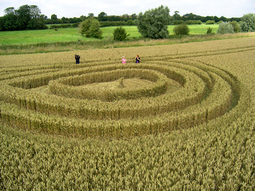 Avebury Manor, Wiltshire crop circle, aerial photo 3