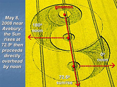 Avebury Stone Avenue, Wiltshire crop circle, aerial photo 2