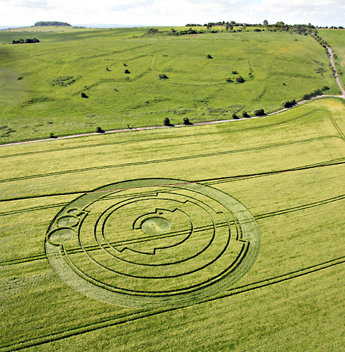 Barbury Castle, Wiltshire crop circle, aerial photo 17