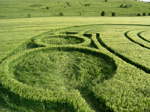 Barbury Castle, Wiltshire crop circle, aerial photo 4