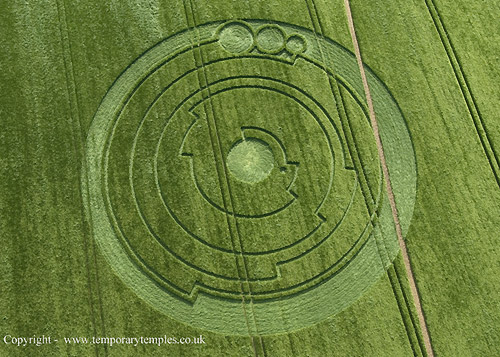 Barbury Castle, Wiltshire crop circle, aerial photo 23