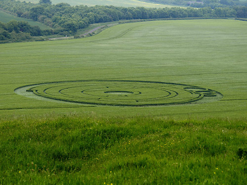 Barbury Castle, Wiltshire crop circle, aerial photo 31