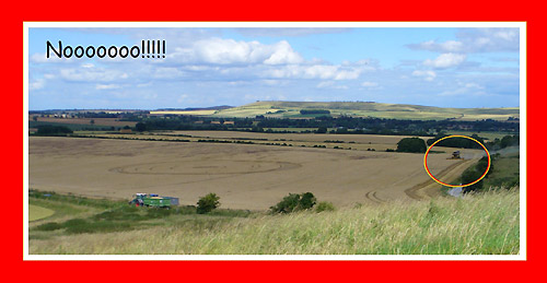 Barbury Castle, Wiltshire crop circle, aerial photo 55