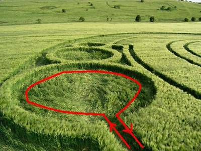 Barbury Castle, Wiltshire crop circle, aerial photo 29