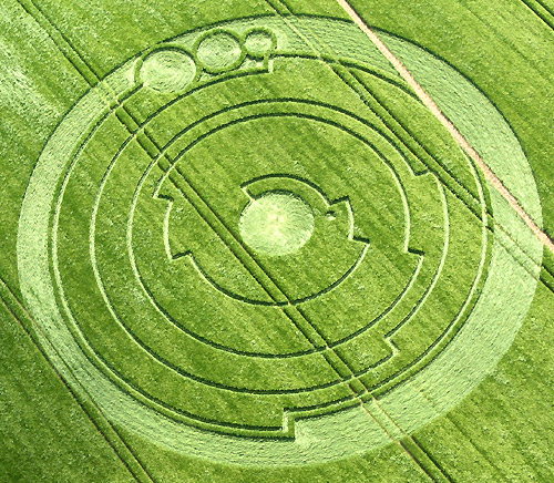 Barbury Castle, Wiltshire crop circle, aerial photo 2