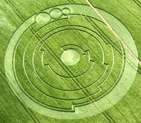Barbury Castle, Wiltshire crop circle, aerial photo 61