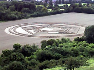 Barton Le Clay, Bedfordshire crop circle, aerial photo 25