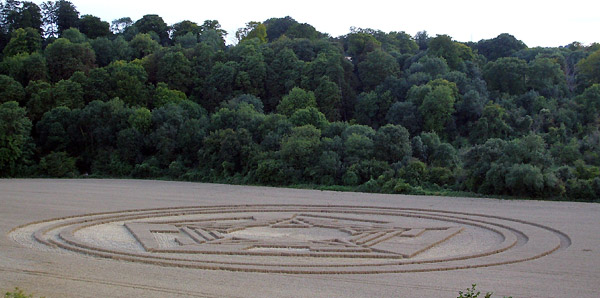 Barton Le Clay, Bedfordshire crop circle, aerial photo 22