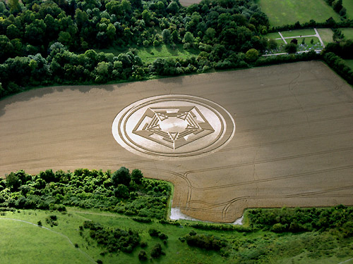 Barton Le Clay, Bedfordshire crop circle, aerial photo 6