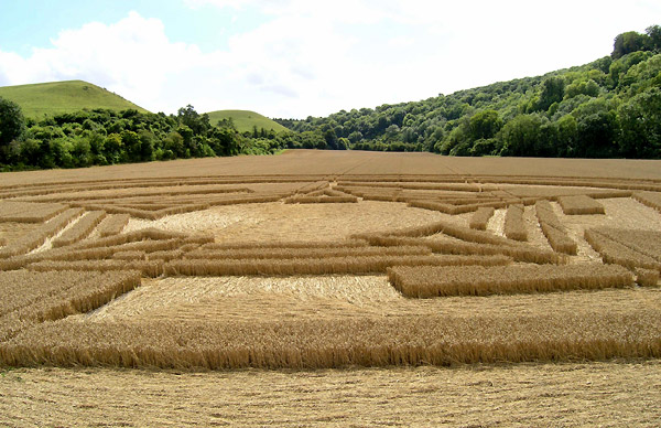 Barton Le Clay, Bedfordshire crop circle, aerial photo 7