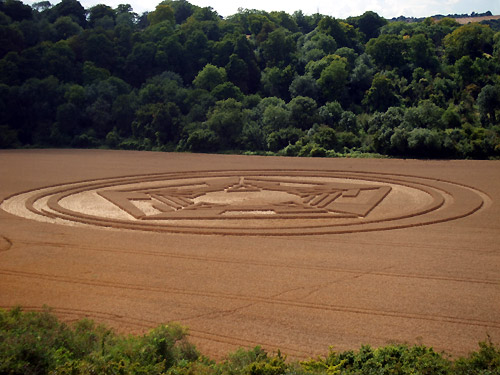 Barton Le Clay, Bedfordshire crop circle, aerial photo 21