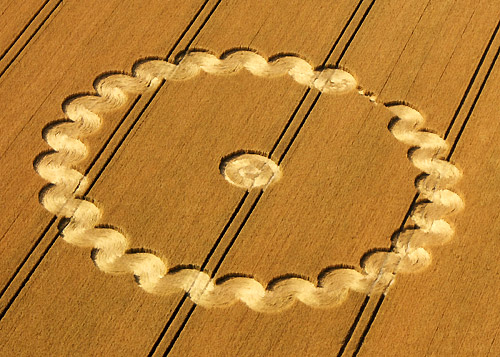 Beckhampton, Wiltshire crop circle, aerial photo 4