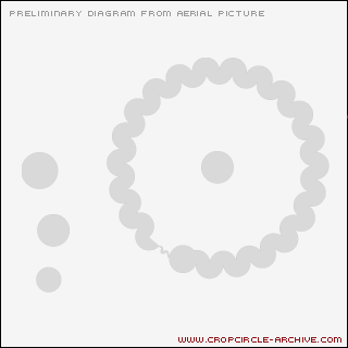 Beckhampton, Wiltshire crop circle, aerial photo 10