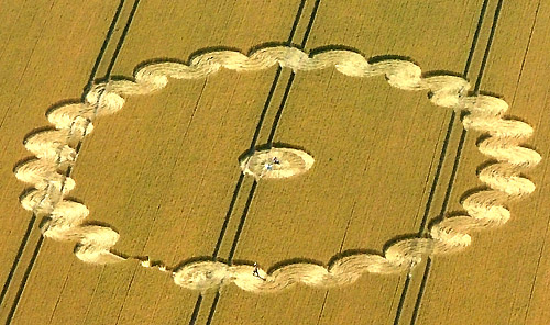 Beckhampton, Wiltshire crop circle, aerial photo 6