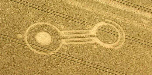 Cheesefoot Head, Hampshire crop circle, aerial photo 2