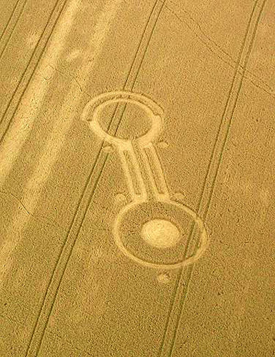 Cheesefoot Head, Hampshire crop circle, aerial photo 3