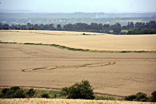 Cheesefoot Head, Hampshire crop circle, aerial photo 6