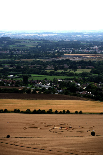 Cherhill, Wiltshire crop circle, aerial photo 50
