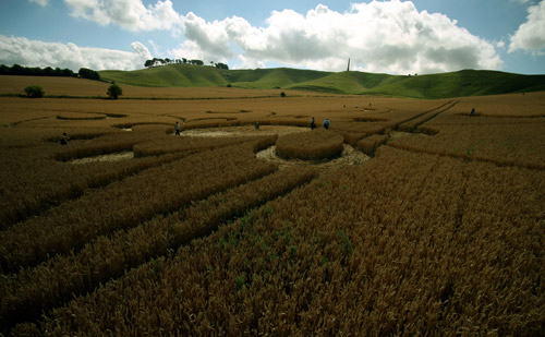 Cherhill, Wiltshire crop circle, aerial photo 52
