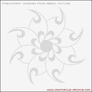 Cherhill, Wiltshire crop circle, aerial photo 49