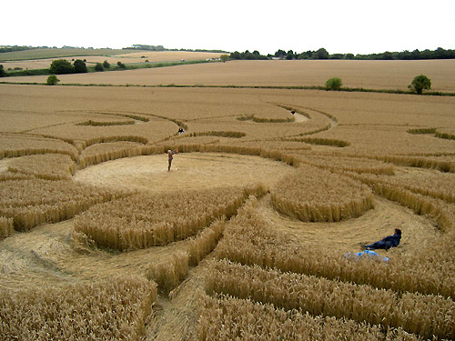 Cherhill, Wiltshire crop circle, aerial photo 3
