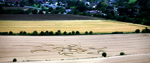 Cherhill, Wiltshire crop circle, aerial photo 51
