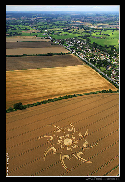 Cherhill, Wiltshire crop circle, aerial photo 12