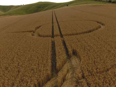 Cherhill, Wiltshire crop circle, aerial photo 55