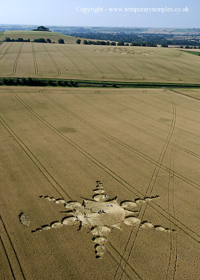 East Field (2), Wiltshire crop circle, aerial photo 11