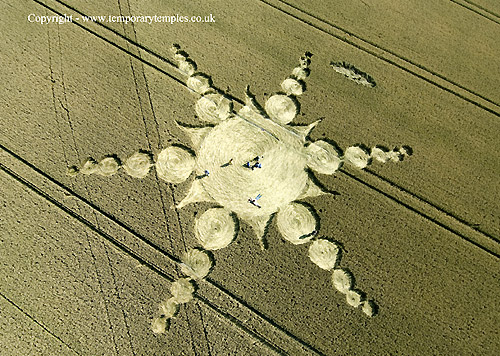 East Field (2), Wiltshire crop circle, aerial photo 10
