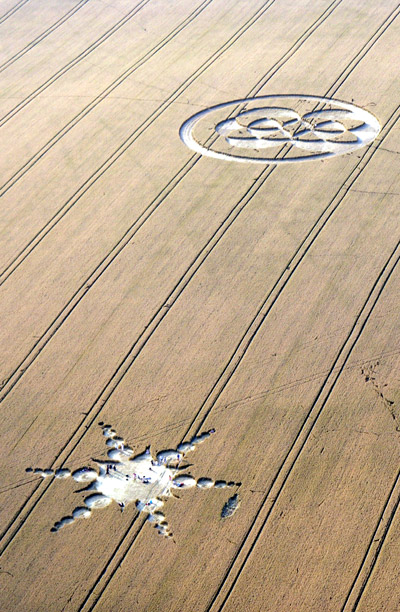 East Field (2), Wiltshire crop circle, aerial photo 2